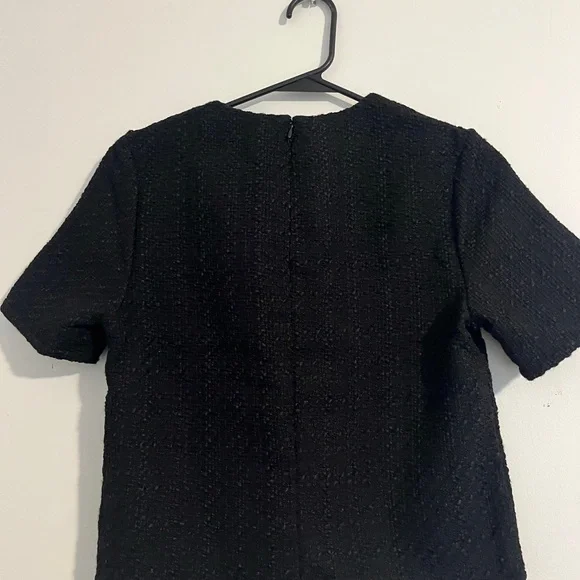 H&M Black Blouse with Silver Shoulder Buttons - Picture 4 of 10